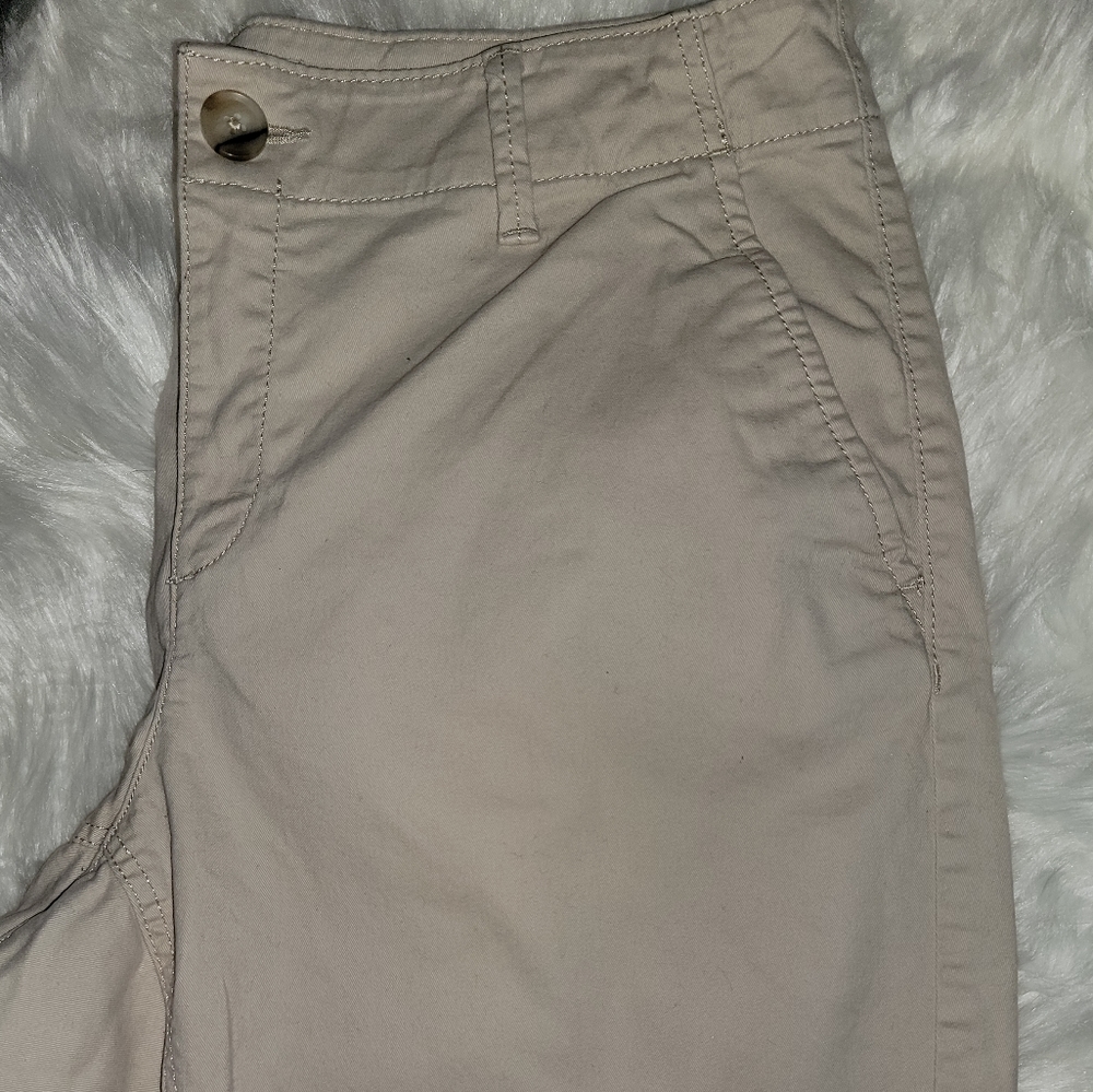 Loft Curvy Khaki Bermuda Shorts